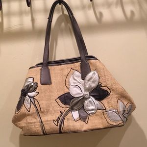 Coach Authentic straw purse - Rare